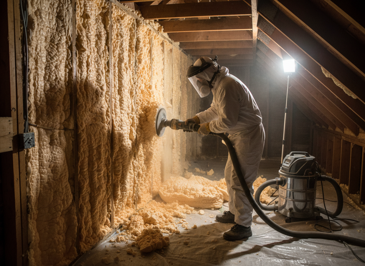 Spray Foam Removal in Stone
